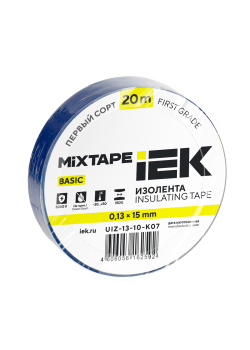 MIXTAPE BASIC Изолента 0,13х15мм синяя 20м IEK