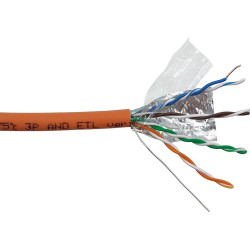 Кабель информационный Lanmaster LAN-5EFTP-HFLT-OR кат.5E FTP 4 пары 24AWG LSZH внутренний 305м оранжевый