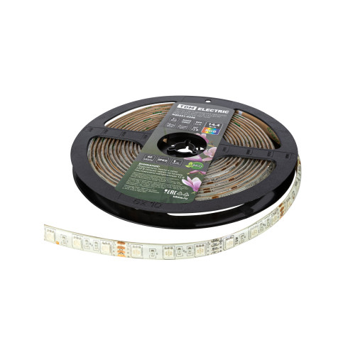 Лента светодиодная SMD5050-60 LED/м-IP65-12 В-14,4 Вт/м-RGB (5 м) блистер TDM Лента светодиодная SMD5050-60 LED/м-IP65-12 В-14,4 Вт/м-RGB (5 м) блистер TDM