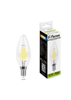 Лампа светодиодная Feron LB-58 Свеча E14 5W 230V 4000K