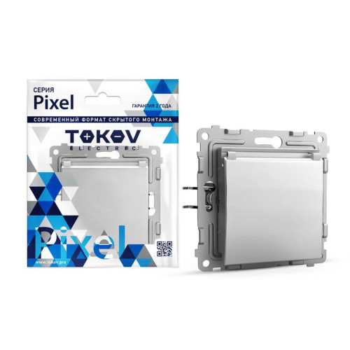 Розетка 1-м СП Pixel 16А IP20 с заземл. защ. шторки с крышкой механизм алюм. TOKOV ELECTRIC TKE-PX-R1ZSW1-C03 Розетка 1-м СП Pixel 16А IP20 с заземл. защ. шторки с крышкой механизм алюм. TOKOV ELECTRIC TKE-PX-R1ZSW1-C03