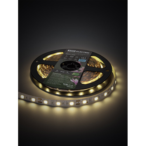 Лента светодиодная SMD5050-60 LED/м-IP20-12 В-14,4 Вт/м-4000 К (5 м) блистер TDM Лента светодиодная SMD5050-60 LED/м-IP20-12 В-14,4 Вт/м-4000 К (5 м) блистер TDM