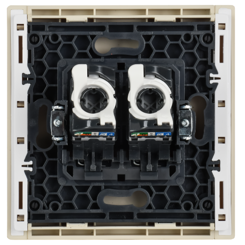 FORTE&PIANO Розетка компьютерная двойная RJ45 кат.5E FP433 ваниль IEK FORTE&PIANO Розетка компьютерная двойная RJ45 кат.5E FP433 ваниль IEK