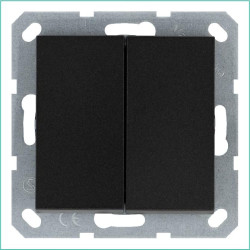 Переключатель проходной 2-кл. 10А IP20 механизм антрацит Jasmart G3022B
