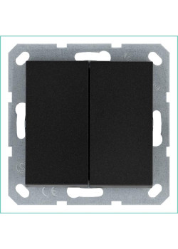 Переключатель проходной 2-кл. 10А IP20 механизм антрацит Jasmart G3022B