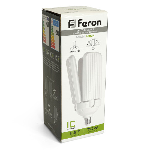 Лампа светодиодная Feron LB-654 E27 70W 175-265V 4000К Лампа светодиодная Feron LB-654 E27 70W 175-265V 4000К