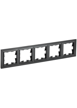 BRITE Рамка 5-местная РУ-5-БрЧ черный IEK