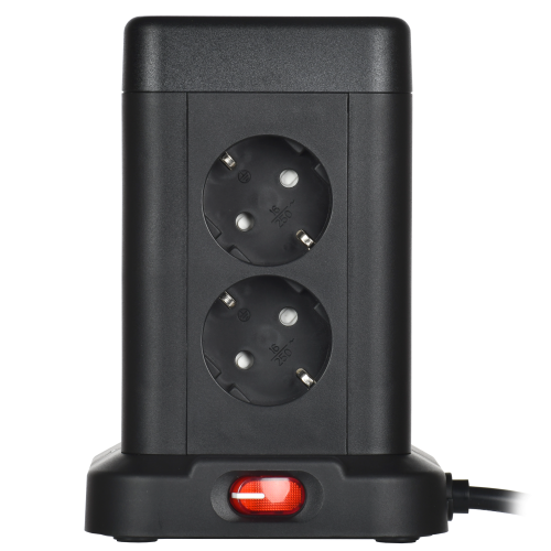 Удлинитель У08K 8 мест 2P+PE 1,5м 3х1,0мм2 16А/250В USB A+C 20Вт черный DOMINIC IEK Удлинитель У08K 8 мест 2P+PE 1,5м 3х1,0мм2 16А/250В USB A+C 20Вт черный DOMINIC IEK