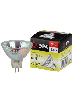 Лампа галогенная GU5.3-JCDR (MR16) -75W-230V-Cl ЭРА C0027366