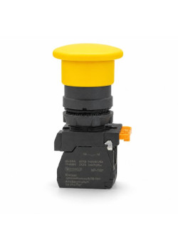 Кнопка SB-34 грибовидная 1NO+1NC желтая