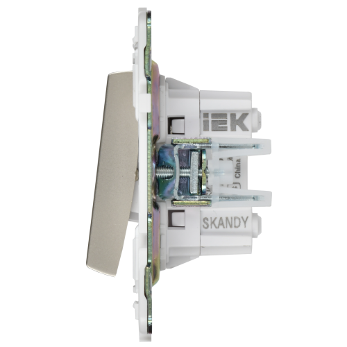 SKANDY Выключатель 2-клавишный перекрестный 10А SK-V06Sh шампань IEK SKANDY Выключатель 2-клавишный перекрестный 10А SK-V06Sh шампань IEK