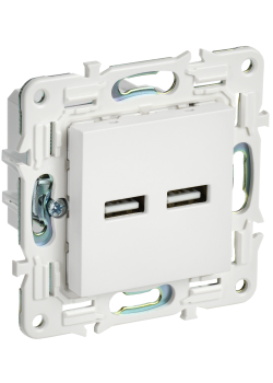SKANDY Розетка USB A+A 3,1А SK-R15W арктический белый IEK