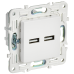 SKANDY Розетка USB A+A 3,1А SK-R15W арктический белый IEK SKANDY Розетка USB A+A 3,1А SK-R15W арктический белый IEK