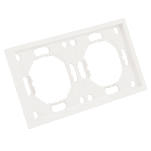 Рамка STEKKER, PFR00-5002-01 2-местная, серия Эмили, белый фарфор, soft touch Рамка STEKKER, PFR00-5002-01 2-местная, серия Эмили, белый фарфор, soft touch