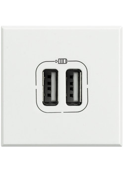 Axolute разъём для зарядки 2хUSB бел