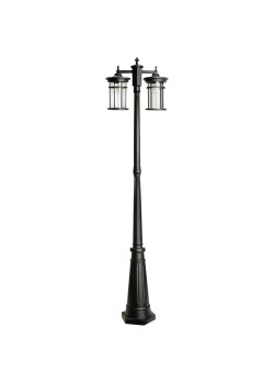 Светильник садово-парковый Feron PL768,  столб 2*60W 230V E27, черный