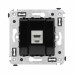 Компьютерная розетка RJ-45 без шторки в стену, кат.6А одинарная экранированная, Avanti, черный квадрат Компьютерная розетка RJ-45 без шторки в стену, кат.6А одинарная экранированная, Avanti, черный квадрат