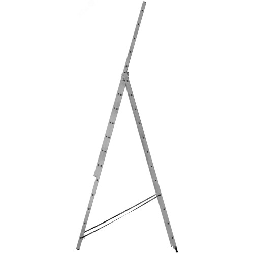 Лестница трехсекционная алюминиевая усиленная, 3x12 ступеней, H=343/594/841 см, вес 17.83 кг