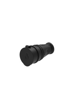 MULTISET Розетка 2К+З кабельная каучуковая 16 А/250 В IP44 ЧЁРНАЯ