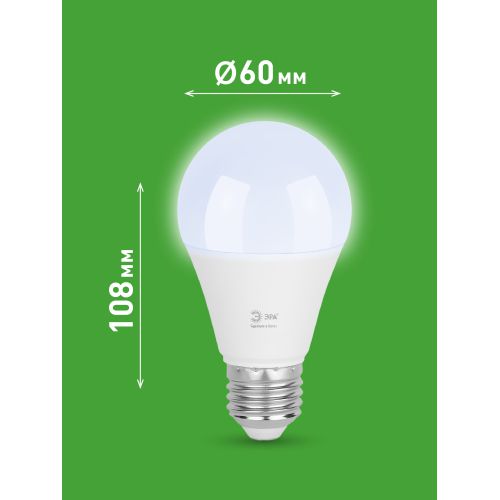 Лампа светодиодная GREEN LINE A60-20W-865-E27 GL 20Вт груша 6500К свет холод. E27 Эра Б0067102 Лампа светодиодная GREEN LINE A60-20W-865-E27 GL 20Вт груша 6500К свет холод. E27 Эра Б0067102