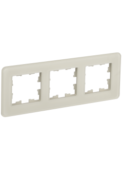 BRITE Рамка 3-местная РУ-3-2-Бр стекло песчаный RE IEK