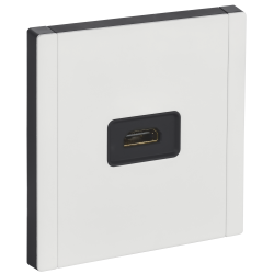 FORTE&PIANO Розетка HDMI FP240M металл белый IEK