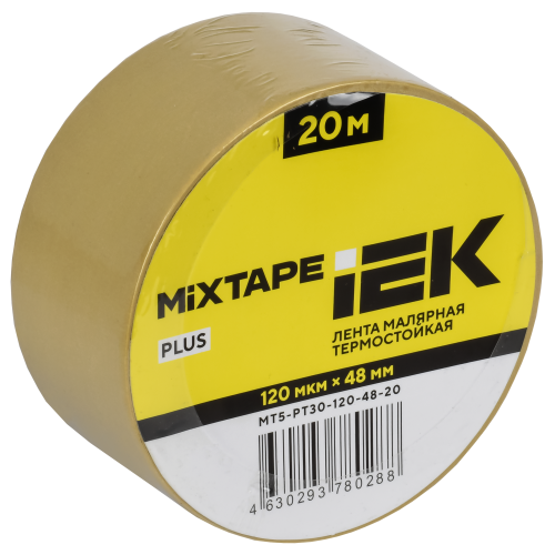 MIXTAPE PLUS Лента малярная термостойкая 120мкм 48ммх20м IEK
