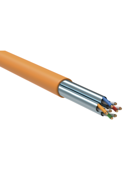 ITK Витая пара U/FTP кат.6A 4х2х23AWG solid LSZH нг(А)-HF оранжевый (305м)