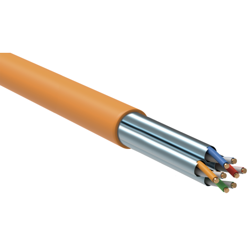 ITK Витая пара U/FTP кат.6A 4х2х23AWG solid LSZH нг(А)-HF оранжевый (305м)