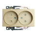 GLS10-7113-08 Розетка 2-местная с защитной шторкой (механизм) б/з, 250В, 10А, серия Катрин, золото GLS10-7113-08 Розетка 2-местная с защитной шторкой (механизм) б/з, 250В, 10А, серия Катрин, золото