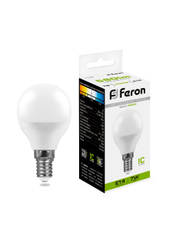 Лампа светодиодная Feron LB-95 Шарик E14 7W 175-265V 4000K