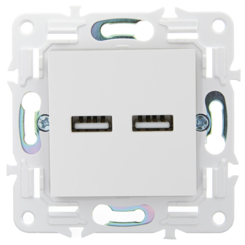 SKANDY Розетка USB A+A 3,1А SK-R15W арктический белый IEK SKANDY Розетка USB A+A 3,1А SK-R15W арктический белый IEK