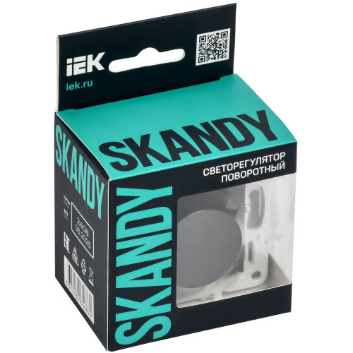 SKANDY Светорегулятор поворотный 600Вт SK-D01Bl черный IEK