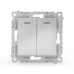 Выключатель 2-кл. СП Pixel 10А IP20 с индикатором механизм алюм. TOKOV ELECTRIC TKE-PX-V2I-C03 Выключатель 2-кл. СП Pixel 10А IP20 с индикатором механизм алюм. TOKOV ELECTRIC TKE-PX-V2I-C03
