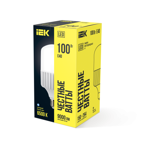 Лампа светодиодная HP 100Вт 230В 6500К E40 IEK