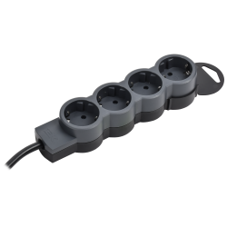 STANDARD Удлинитель У04 4 места 2P+PE 1,5м 3х1,5мм2 16А черный IEK