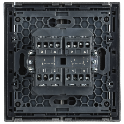 FORTE&PIANO Выключатель 2-клавишный перекрестный 10А FP509 сталь IEK FORTE&PIANO Выключатель 2-клавишный перекрестный 10А FP509 сталь IEK