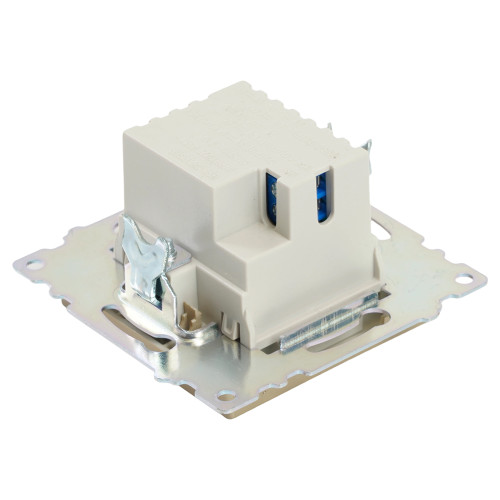 Розетка 2-местная USB + type C, STEKKER GLS10-7116-04, 250В, 3А, max 20W,серия Катрин, шоколад Розетка 2-местная USB + type C, STEKKER GLS10-7116-04, 250В, 3А, max 20W,серия Катрин, шоколад