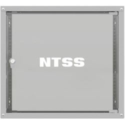 Шкаф коммутационный NTSS Lime (NTSS-WL9U5545GS) настенный 9U 550x450мм пер.дв.стекл несъемн.бок.пан. 30кг серый 370мм 12кг 110град. 500мм IP20 укомплектованный