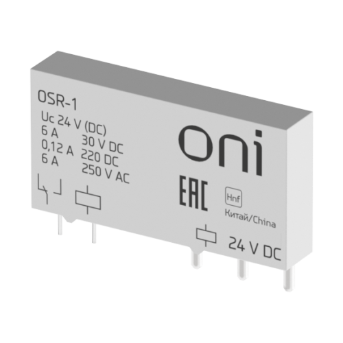 Реле ультратонкое OSR-1 1 перекидной контакт 24В DC ONI