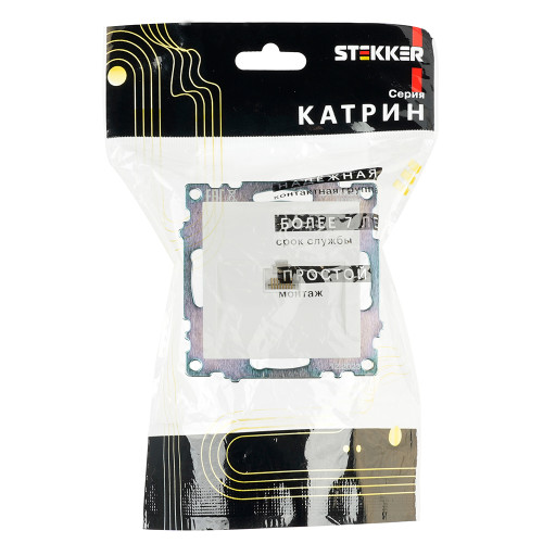 Розетка компьютерная 1-местная RJ-45 (механизм), STEKKER GLS00-7107-01, серия Катрин, белый Розетка компьютерная 1-местная RJ-45 (механизм), STEKKER GLS00-7107-01, серия Катрин, белый