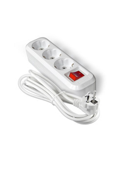 Удлинитель 3х5м с заземл. IP20 S-303А ПВС 3х1.5 с выкл.Universal 1727