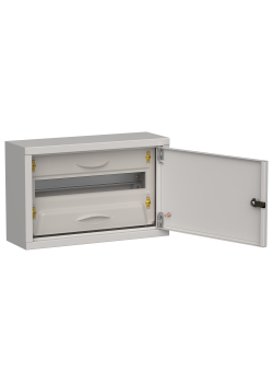 TITAN 5 Корпус металлический ЩРн-18 (1х18) 268х420х140мм IP31 серый (одна дверь) IEK