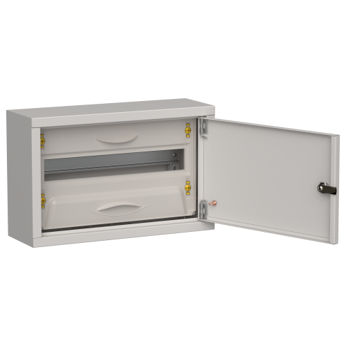 TITAN 5 Корпус металлический ЩРн-18 (1х18) 268х420х140мм IP31 серый (одна дверь) IEK