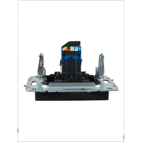 BRITE Розетка компьютерная RJ45 кат.6 РК11-БрЧ черный IEK BRITE Розетка компьютерная RJ45 кат.6 РК11-БрЧ черный IEK