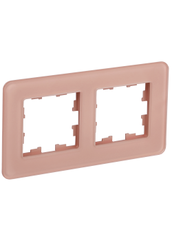 BRITE Рамка 2-местная РУ-2-2-Бр стекло дымчатый RE IEK
