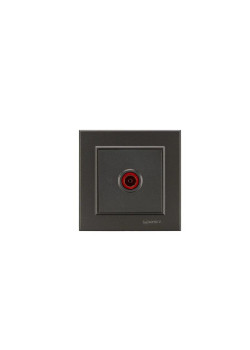 Розетка телевизионная проходная TV СП Karea 16А IP20 дым. металлик Makel 56050007