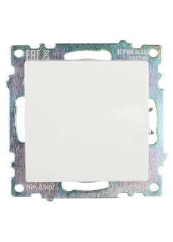 Выключатель 1-клавишный (механизм), STEKKER GLS10-7103-01, 250V, 10А, серия Катрин, белый