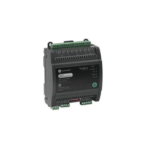 Модуль расширения SystemeHD, 3DI 4UI 2DO 2VO, RS485 Modbus RTU BACnet MS/TP ~24В/=24В