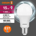 Лампа светодиодная LED Value LVCLA125 15SW/840 15Вт грушевидная матовая E27 230В 10х1 RU OSRAM 4058075579156 Лампа светодиодная LED Value LVCLA125 15SW/840 15Вт грушевидная матовая E27 230В 10х1 RU OSRAM 4058075579156